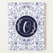 Colorful Cute Floral Custom Name Planer (Rückseite)