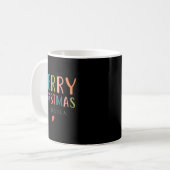 Colorful Cute Merry Christmas Matching Family Kaffeetasse (Vorderseite Links)