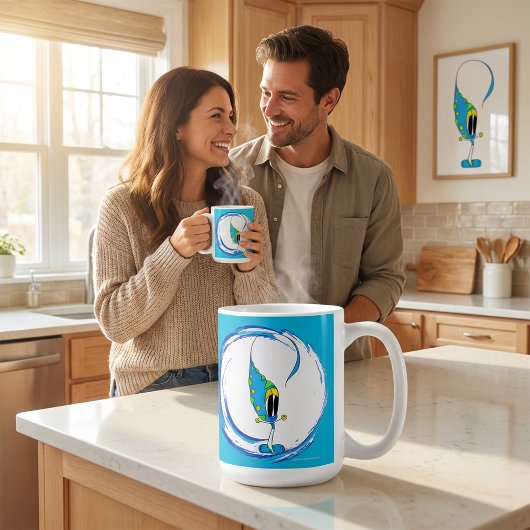 Colorful Cute Quirky Cartoon Character Kaffeetasse