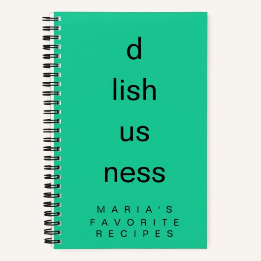 Colorful D Lish Us Ness Deliciousness Recipe Notizblock (Vorderseite)