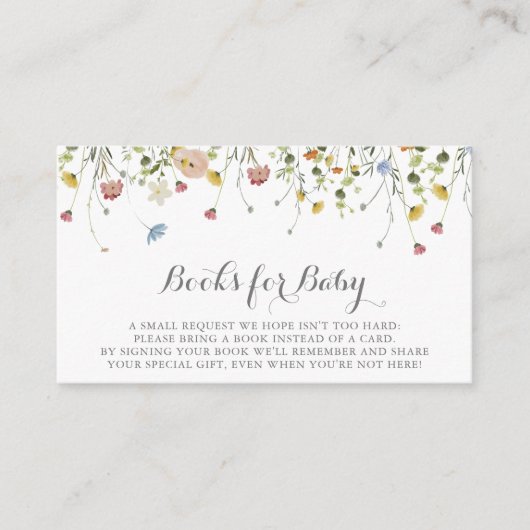 Colorful Dainty Wild Baby Showbuchanfrage Begleitkarte (Vorderseite)