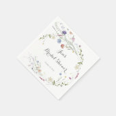 Colorful Dainty Wild Blume Brautparty Serviette (Ecke)