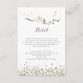 Colorful Dainty Wild Blume Calligraphy Hotel Begleitkarte (Vorderseite)