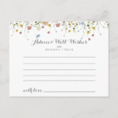 Colorful Dainty Wild Blume Hochzeitsberatungskarte Postkarte (Vorderseite)