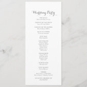 Colorful Dainty Wild Blume Hochzeitsprogramm Programm (Rückseite)