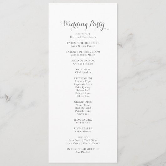 Colorful Dainty Wild Blume Hochzeitsprogramm Programm (Rückseite)