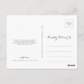 Colorful Dainty Wild Blume Vielen Dank Postkarte (Rückseite)