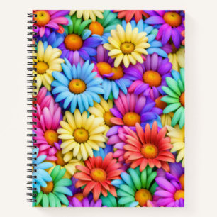 Colorful Daisies #49 - Spiral Notebook Notizblock
