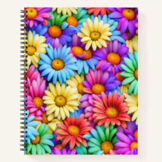 Colorful Daisies #49 - Spiral Notebook Notizblock