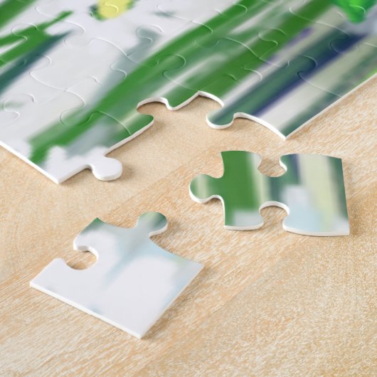 Colorful Daisies and Doberman Pincher Puppy Puzzle (Seite)