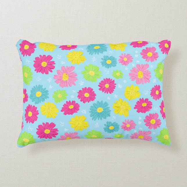 Colorful Daisies Dekokissen (Vorderseite)