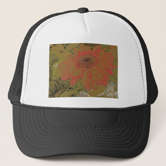 Colorful Daisies Hat Truckerkappe (Vorderseite)