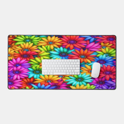 Colorful Daisies - Schreibtischmatte (Tastatur & Maus)
