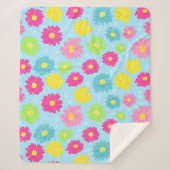 Colorful Daisies Sherpadecke (Vorderseite)