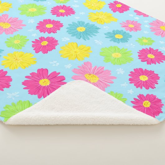 Colorful Daisies Sherpadecke (3/4)