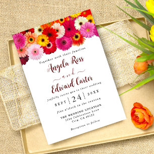 Colorful Daisy Florals Hochzeit Einladung