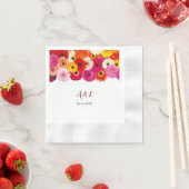 Colorful Daisy Florals Wedding Napkins Serviette (Beispiel)