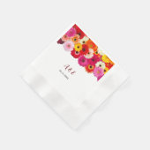 Colorful Daisy Florals Wedding Napkins Serviette (Ecke)