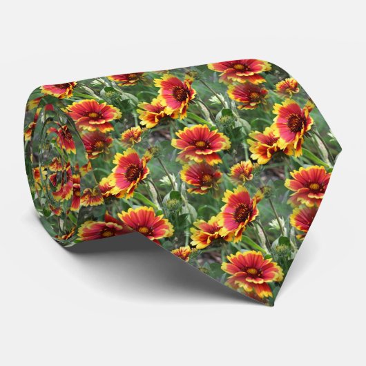 Colorful Daisy Flowers Nature Pattern   Krawatte (Gerollt)
