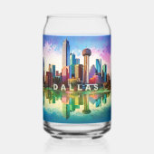 Colorful Dallas Skyline Dosenglas (Vorderseite)