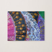 Colorful decorative fans puzzle (Horizontal)