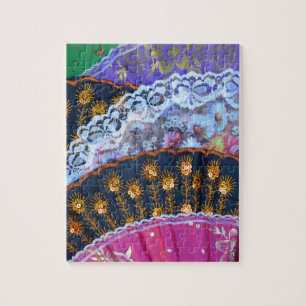 Colorful decorative fans puzzle