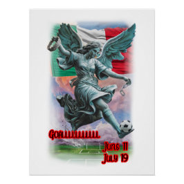 Colorful Design of Angel of Independence on a  Poster