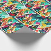 Colorful design of Christmas trees Geschenkpapier (Ecke)