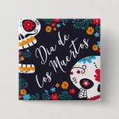 Colorful Dia de los Muertos | Button (Vorderseite)