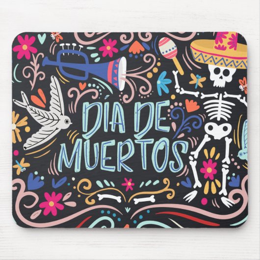 Colorful Dia de Los Muertos | Mousepad (Vorne)