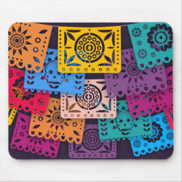 Colorful Dia de Muertos Banners | Mousepad