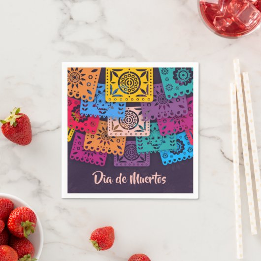 Colorful Dia de Muertos Banners | Serviette (Beispiel)
