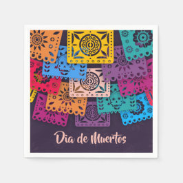 Colorful Dia de Muertos Banners | Serviette