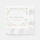 Colorful Diamonds confetti Wedding Serviette (Vorderseite)
