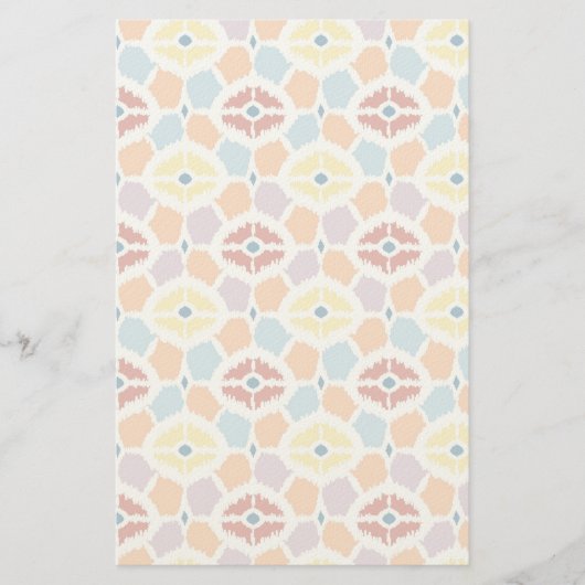 Colorful diamonds ikat geometric briefpapier (Vorderseite)