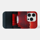 Colorful Digital Sunset Glitch iPhone Hülle (Rückseite (Horizontal))