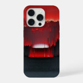 Colorful Digital Sunset Glitch iPhone Hülle (Rückseite)