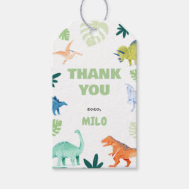 Colorful Dino Party Dinosaur Birthday Favor Tag Ta Geschenkanhänger