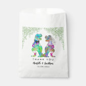 Colorful Dinosaur Themed Wedding Vielen Dank Geschenktütchen (Vorderseite)