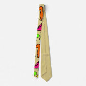 Colorful Dinosaurs Neck Tie Krawatte (Rückseite)