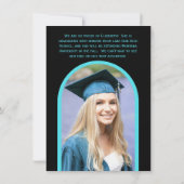 Colorful Disco Ball Foto Graduation Party Einladung (Rückseite)