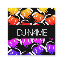 Colorful DJ Business Music Producer Neon