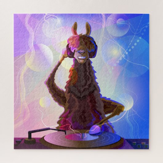 Colorful Dj Llama Puzzle (Vertikal)