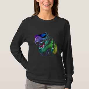Colorful DJ T Rex Funny T-Shirt