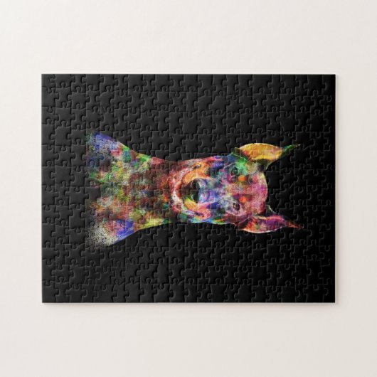 Colorful Doberman Dog Puzzle (Horizontal)
