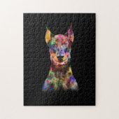 Colorful Doberman Dog Puzzle (Vertikal)