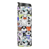 Colorful Dog Crowd Pattern Medium Gift Bag Thermosbecher (Nach rechts gedreht)