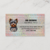 Colorful Dog Grooming Yorkie Visitenkarte (Vorderseite)