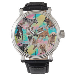 Colorful Dogs Wrist Watch – Fun Puppy Pet Armbanduhr