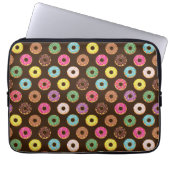 Colorful Donut Pattern In Chocolate Laptopschutzhülle (Vorderseite)
